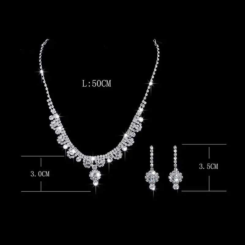Branded Vridal jewelry set with necklace earrings bracelet