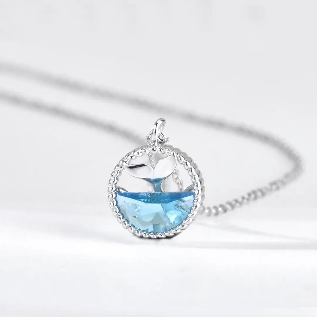 Blue zirconium pendant