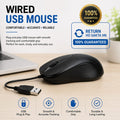 Wired USB Optical Mouse – Plug & Play | Smooth Tracking | Comfortable Grip for Laptop & PC