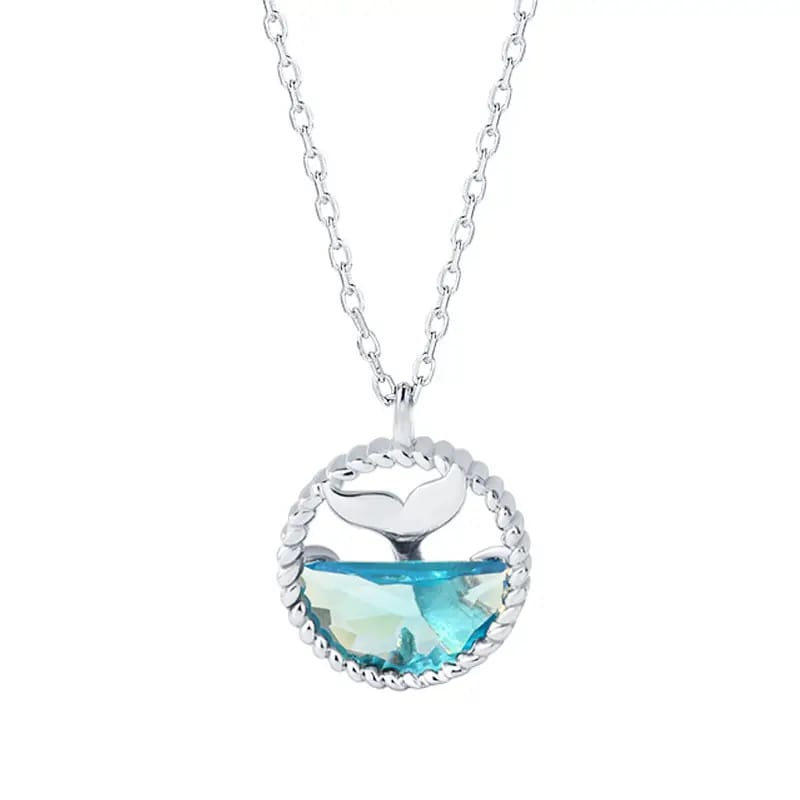 Blue zirconium pendant