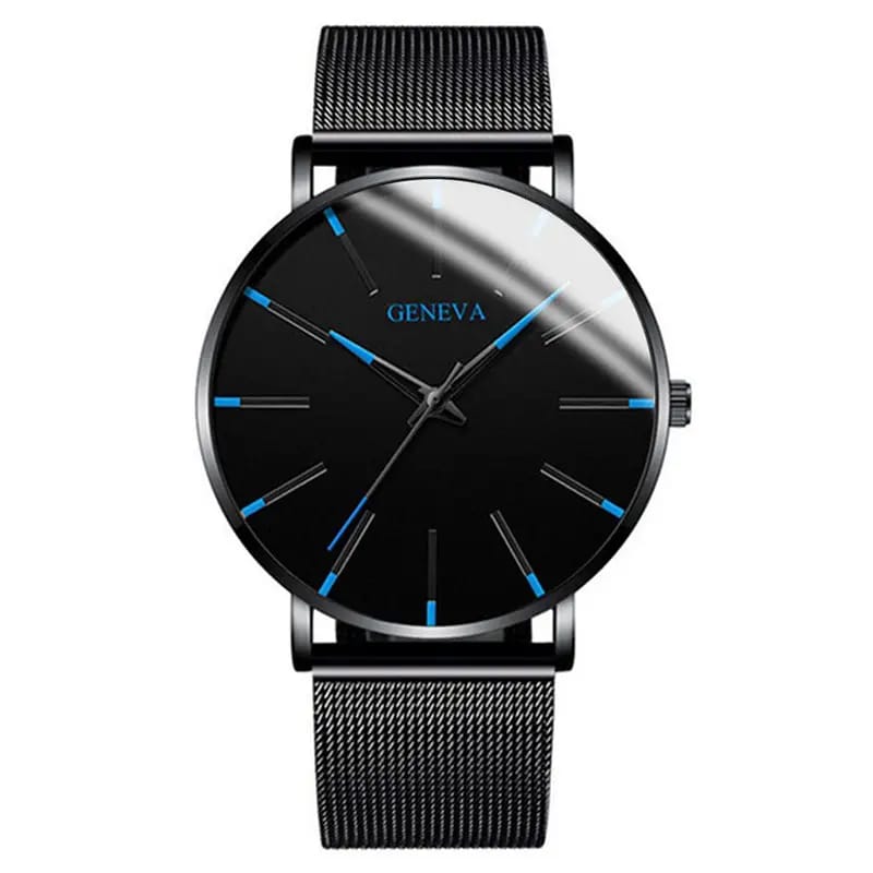 Fashion blue needle men's Watch