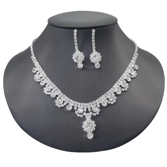 Branded Vridal jewelry set with necklace earrings bracelet