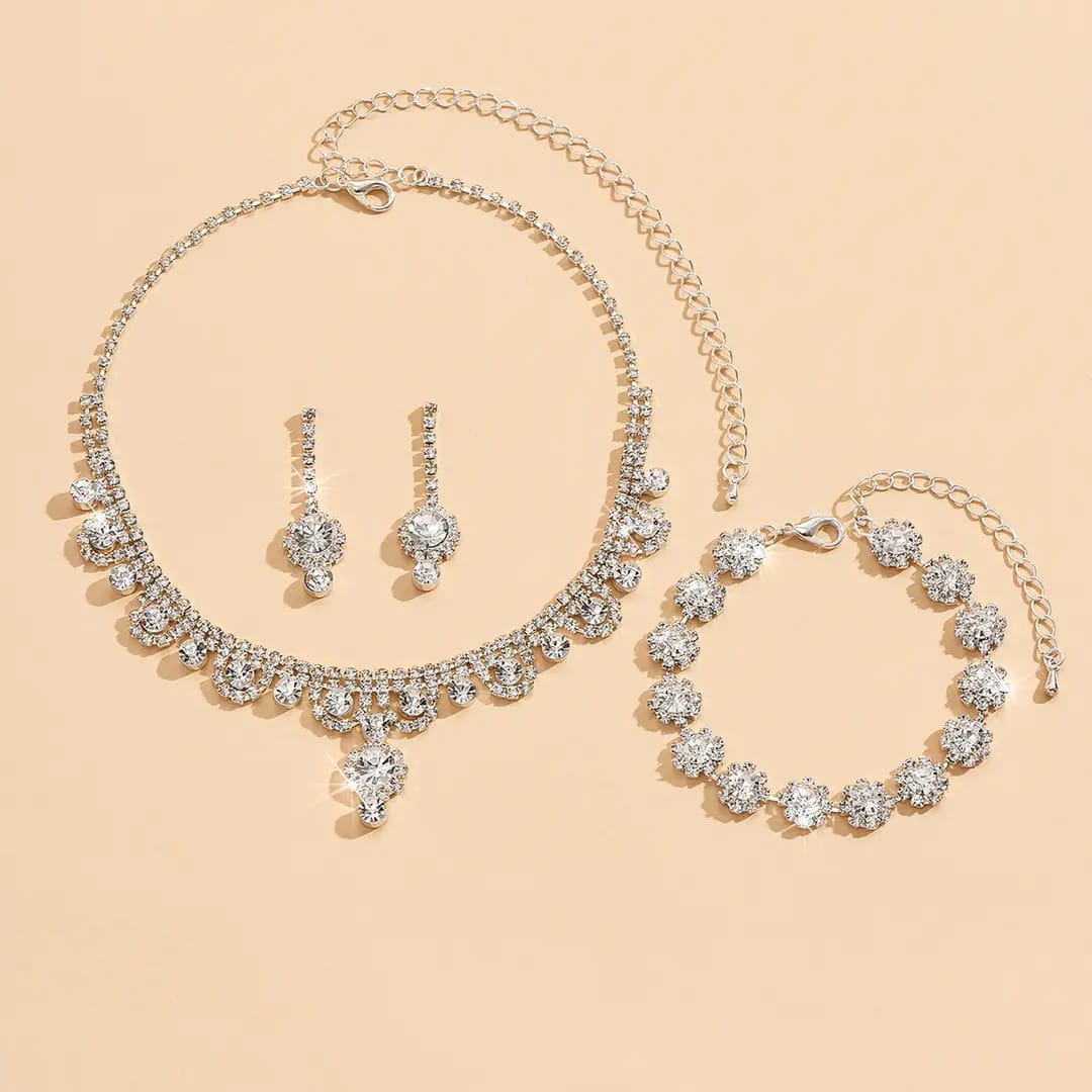 Branded Vridal jewelry set with necklace earrings bracelet